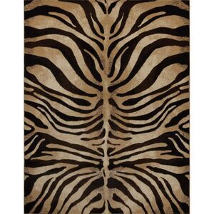 Modern Zebra Stripes Area Rug 3x5 Animal Skin Print Carpet- Actual 3' 3"x4' 7"